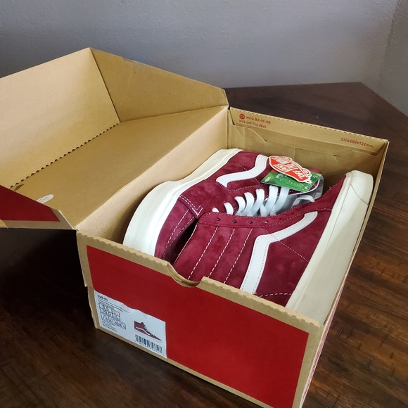 Vans Sk8-Hi Pig Suede Pomegranate Men Size 8.5, Women Size 10 - Picture 8 of 9